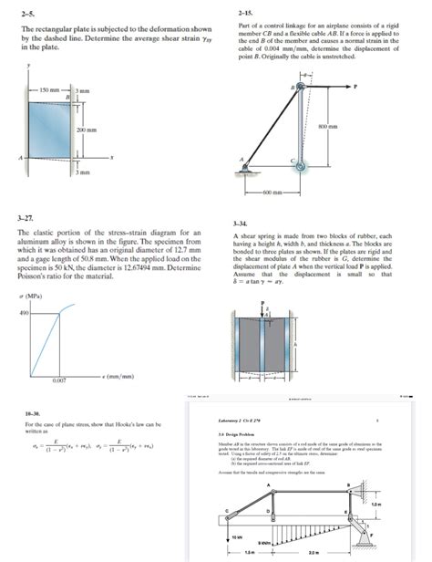 Solved 2 5 2 15 The Rectangular Plate Is Subjected To The