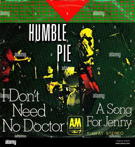 Vintage Single Record Cover Humble Pie I Don T Need No Doctor D