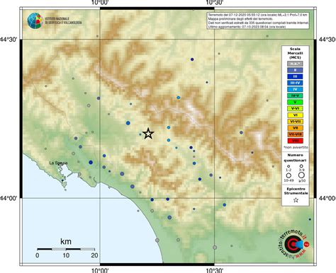 Terremoto Km E Casola In Lunigiana Ms Magnitudo Ml Dicembre