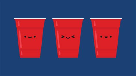 Red plastic party cup, material design. Red beer cup vector. plastic ...