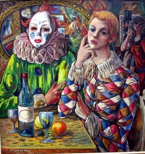 Arlequín Y Pierrot Clown Paintings Art Artist