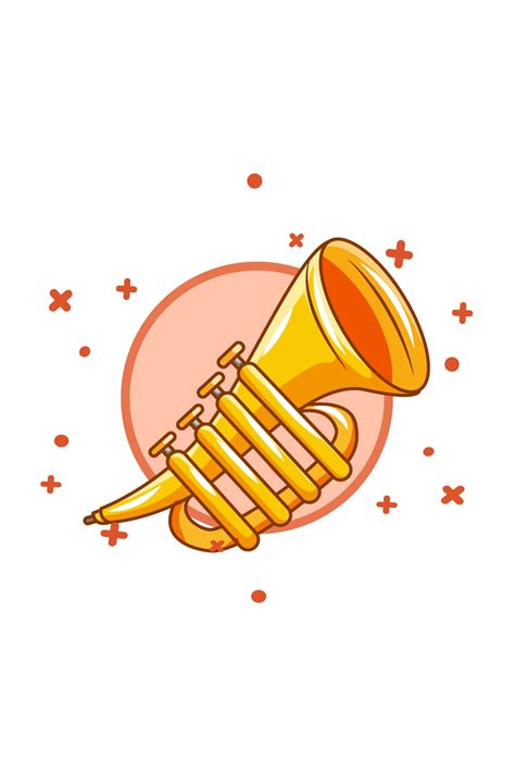 Trumpet Musical Instrument Icon Cartoon Illustration 3226848 Vector Art