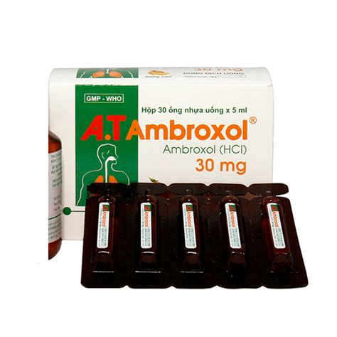 A T Ambroxol 30mg hộp 30 ống x 5ml An Thiên Giá thuốc Hapu