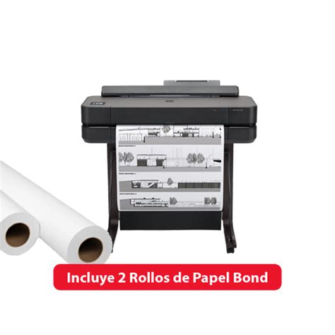 Impresora Hp Designjet T De Rollos Papel Bond De Regalo