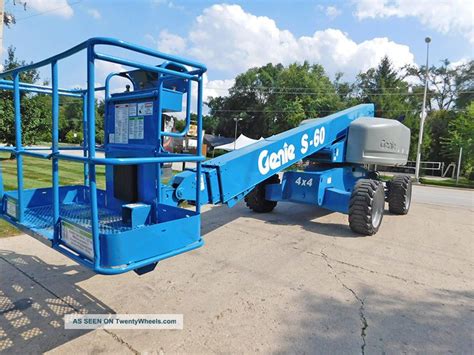 2007 Genie S60 500lb Pneumatic Boom Lift Diesel Lift Truck Man Lift 4x4