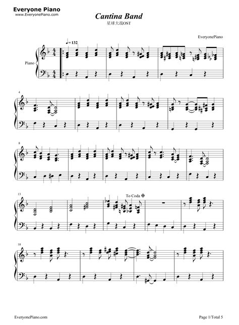 22 Star Wars Cantina Band Sheet Music Piano Ideas · Music Notes