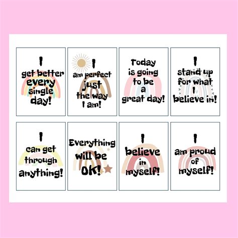 Printable Affirmation Cards for Kids, Kids Affirmations, Back to School ...