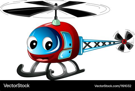 Cute Helicopter Cartoon Royalty Free Vector Image