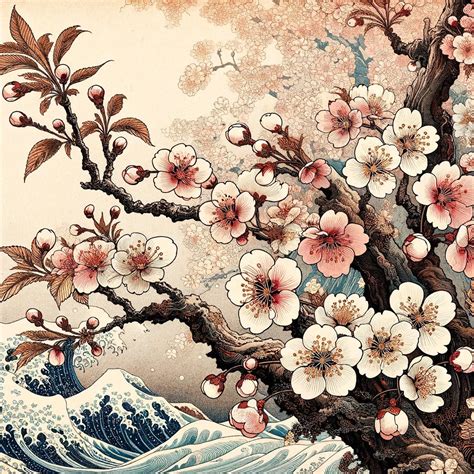 Download Cherry Blossoms, Japan, Art. Royalty-Free Stock Illustration ...