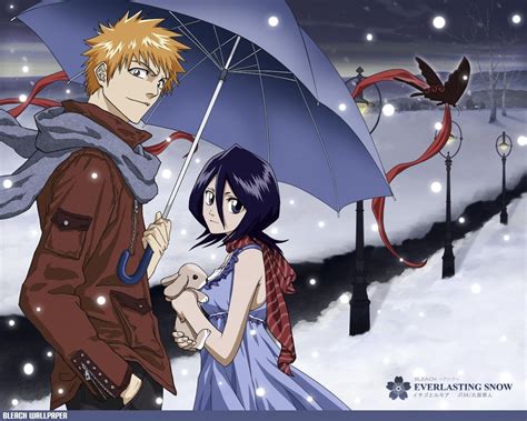 Bleach Digital Wallpaper Bleach Kuchiki Rukia Anime Kurosaki Ichigo Hd Wallpaper Wallpaper