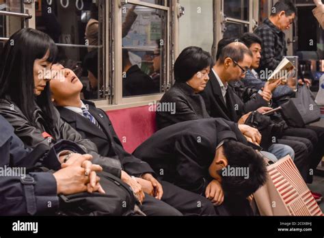 Train asleep japan hi-res stock photography and images - Alamy