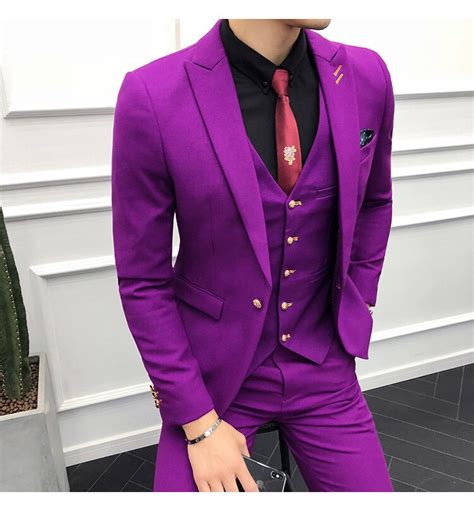 3pc Suit Men Brand New Slim Fit Business Formal Wear Tuxedo High