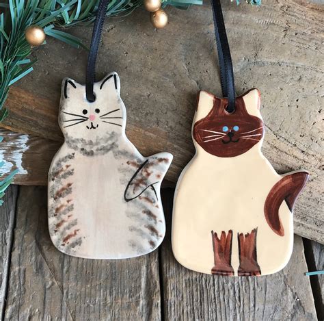 Cat Ornament New Kitten Ornament Handmade Cat Ornaments Etsy