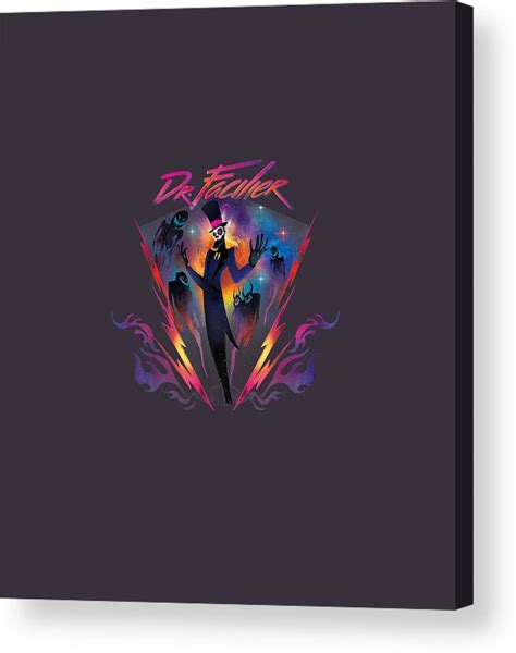 Disney Villains Dr Facilier 90s Rock Band Neon Acrylic Print By Antonio