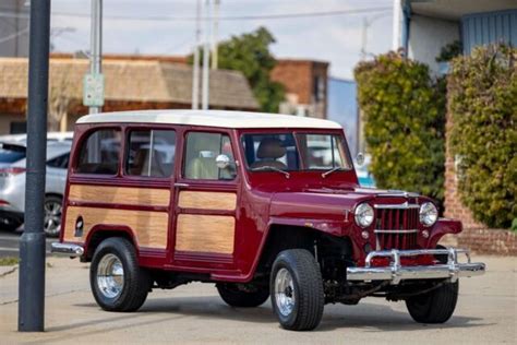 1962 Willys Jeep Wagon 7408 Miles Burgundy Wagon V8 5 7L 700R4 For Sale