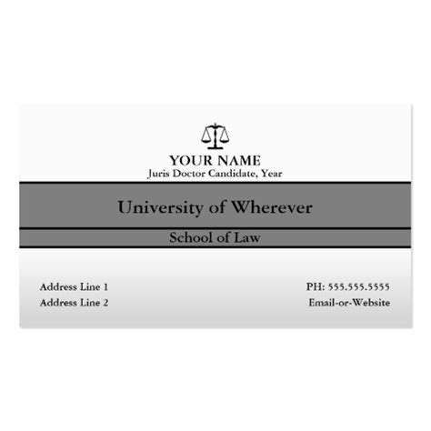 law student business card | Zazzle