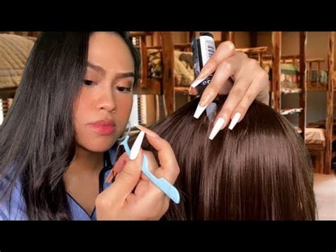 ASMR Camp Nurse Scalp Check Treatment Haircut Plucking Scalp