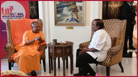 Up Cm Yogi Adityanath Meets Mukesh Ambani In Mumbai S Hotel Taj