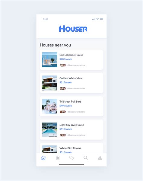 Houser Real Estate Ios App Ui Design For Iphone X On Behance