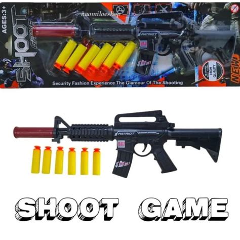 jual pistol mainan anak pistol shoot game set pistol murah mainan