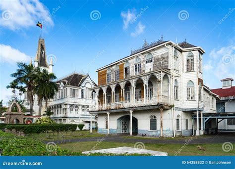 Historic Buildings Around Georgetown, Guyana Stock Photo - Image of ...