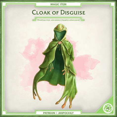 Cloak of Disguise 🐸 Who needs a hat of disguise when a cloak will do ...