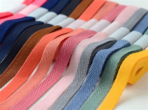 Color Herringbone Ribbon Soft Twill Tape For Sewing Home Etsy