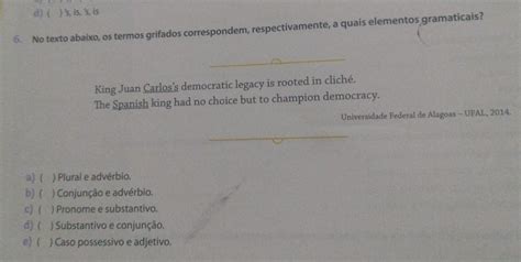 6 No Texto Abaixo Os Termos Grifados Correspondem Respectivamente A