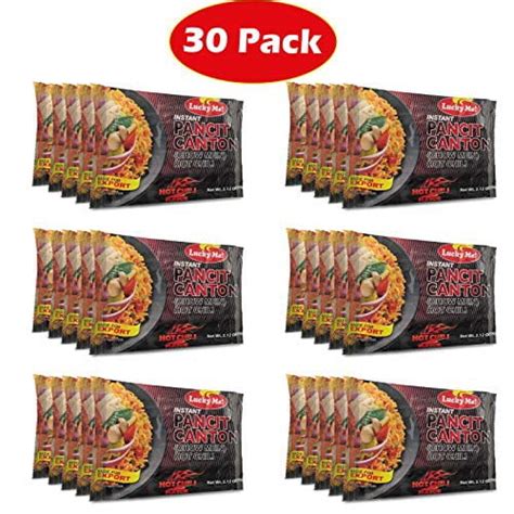 Lucky Me Instant Noodle Pancit Canton Extra Hot Chili Pack Of 30 Walmart