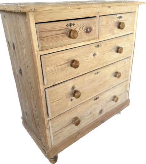 Antique Pine Victorian Two Over Three Chest Of Drawers Belvoir