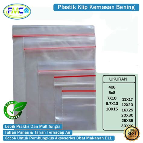 Plastik Clip Bening Plastik Packing Makanan Kantong Obat Plastik Sambal