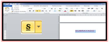 WORD: APLICAR SUBRAYADO AL TEXTO