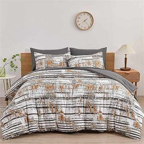 Amazon Menghomeus Piece Bed In A Bag Stripe Comforter Set Queen