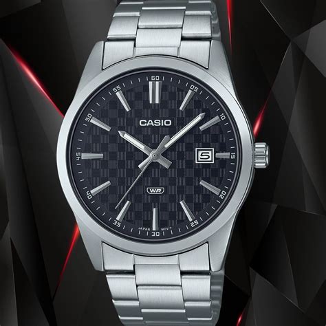 Casio Mtp Vd D A Men S Black Analog Watch Steel Band Date Indicator