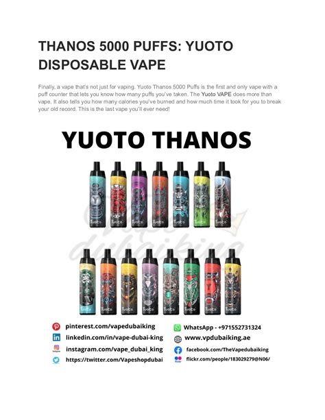 Calam O Thanos Puffs Yuoto Disposable Vape