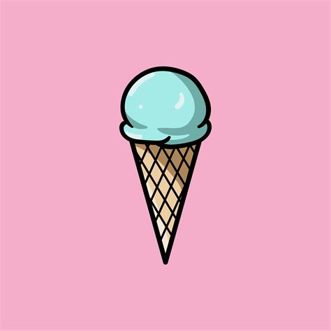 Ice Cream Flat Cute Icons Collection Stock Illustration Download C92