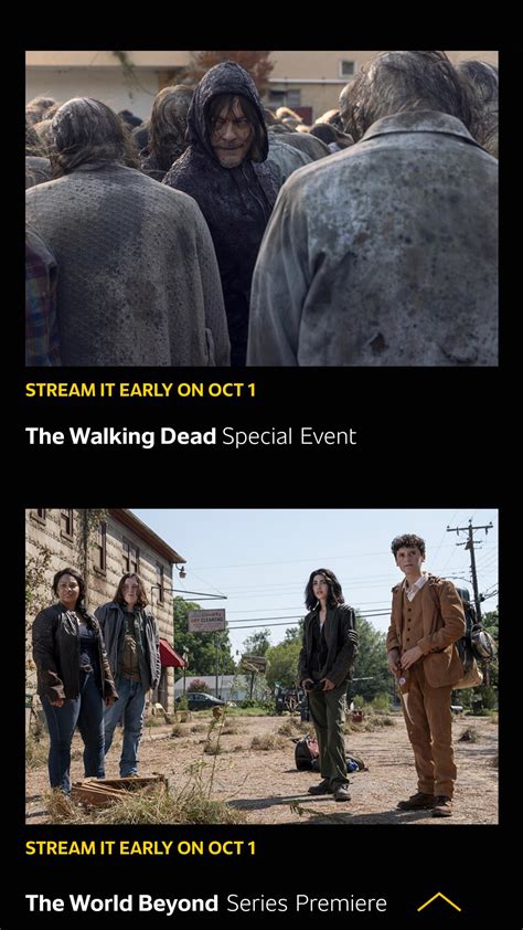 You can watch TWD S10 Finale and World Beyond Premiere 72h earlier ...