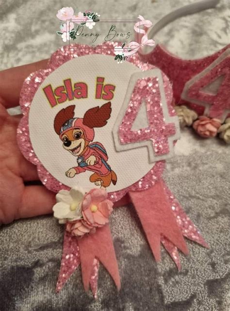 Paw Patrol Birthday Badge Personalised Paw Patrol Paw Patrol Etsy Uk