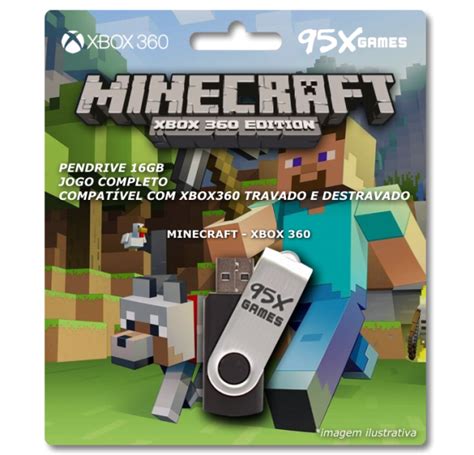 Minecraft Xbox 360 Edition Pendrive 16GB 95xGames