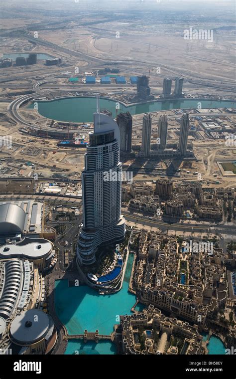 View top viewing gallery Burj Khalifa Dubai UAE SEAT2 Stock Photo - Alamy