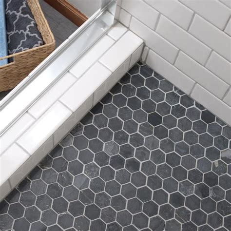 Hexagon Mosaic Tile Bathroom Floor Floor Roma