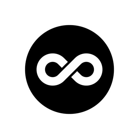 Infinito Icono Mobius Lazo Forma Ilustración Signo Ilimitado Símbolo