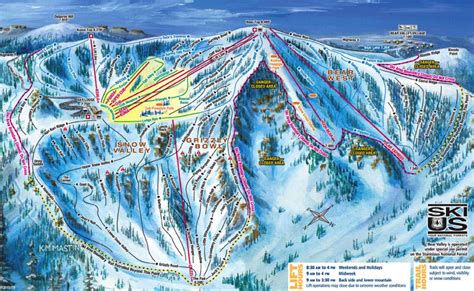 California Ski Maps | Bear Valley Ski Resort Trail Map