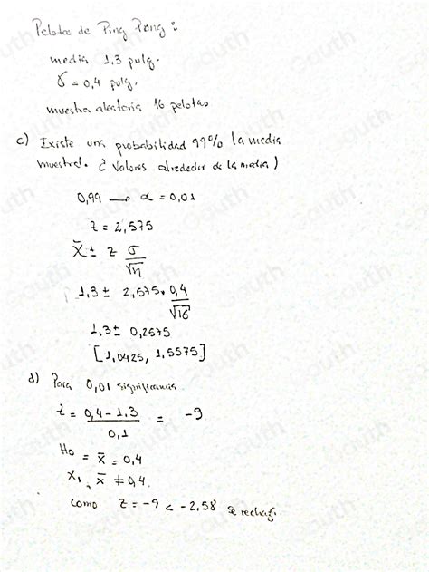 Solved Puntos Distribuci N Muestral El Di Metro De Pelotas De