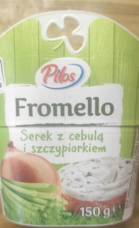 Fromello serek z cebulą i szczypiorkiem Pilos kalorie kJ i wartości