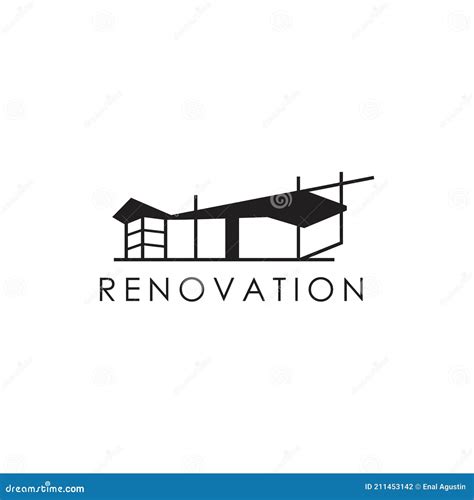 Home Renovation Company Logo Design Template Stock Vector