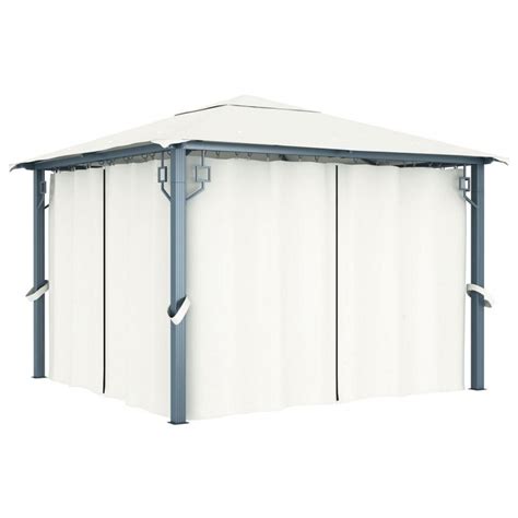 Gazebo Con Tenda X Cm Crema Alluminio