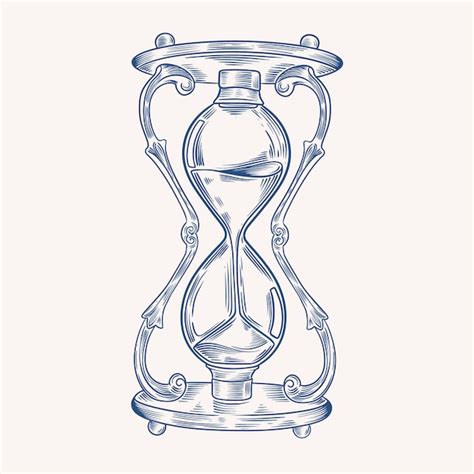 Premium Vector Hand Drawn Hourglass Drawing Illustration