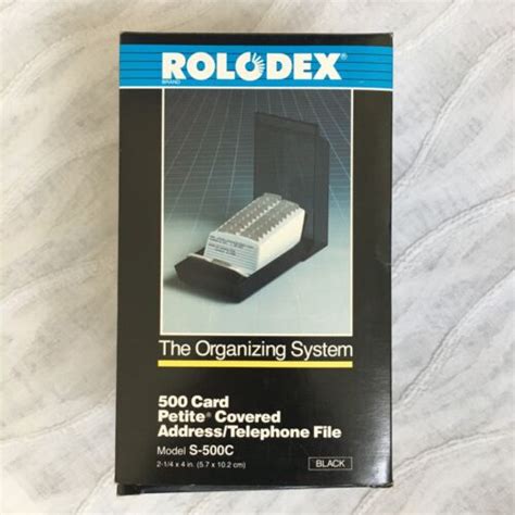 NEW Rolodex 500 Card Petite Covered File Organizing System S 500C NIB