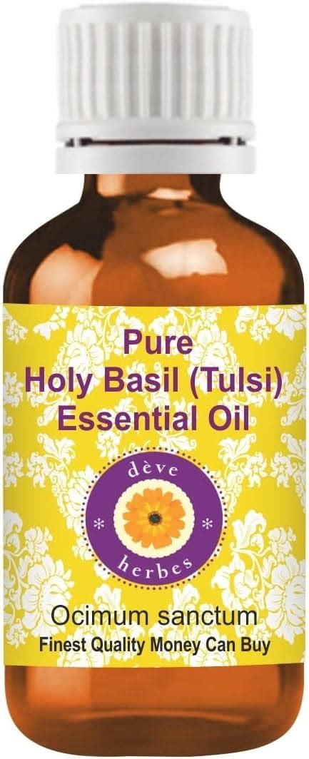 Deve Herbes Pure Holy Basil Tulsi Essential Oil Ocimum Sanctum